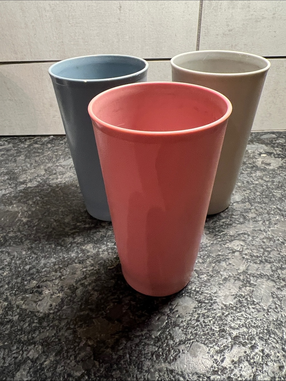 Set of 3 12oz Tupperware Tumblers. Assorted colors